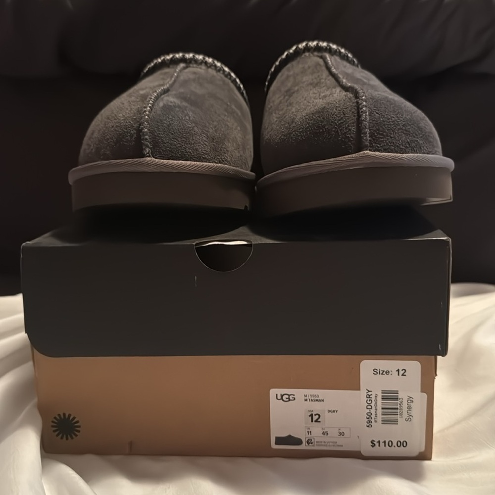 Mens UGG Tasman Slipper Dark Grey size 12 - Picture 7 of 8